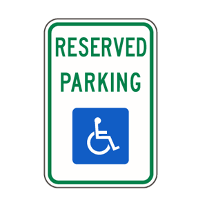 ada handicapped parking signs handicap sign reserved parking van accessible houston